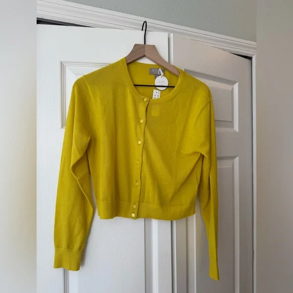 NWT J. Crew Featherweight Cashmere Cardigan size small - Picture 7 of 14